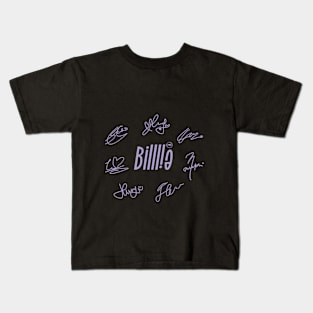 design with the signatures of the billlie group Kids T-Shirt